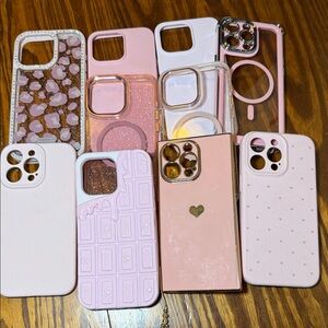 Pink iPhone 15 Pro Max bundle